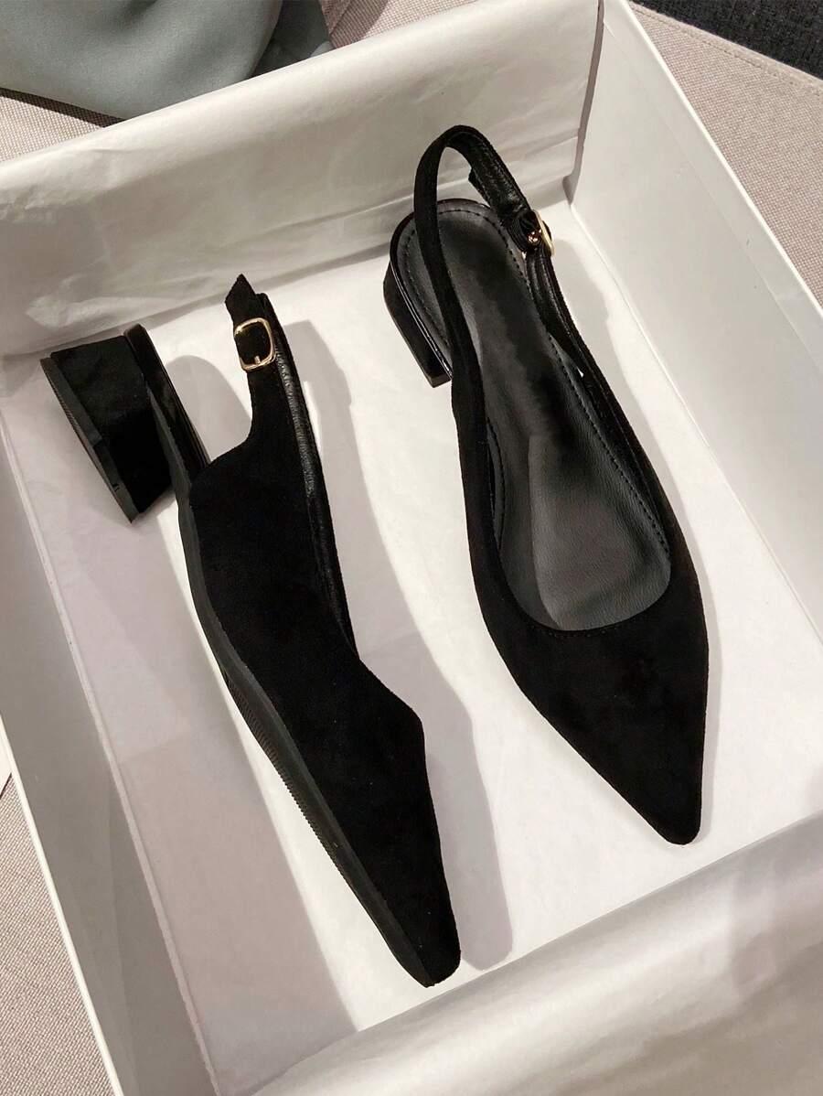 SHEIN CZARNE CZÓŁENKA NA KLOCKU S06__38