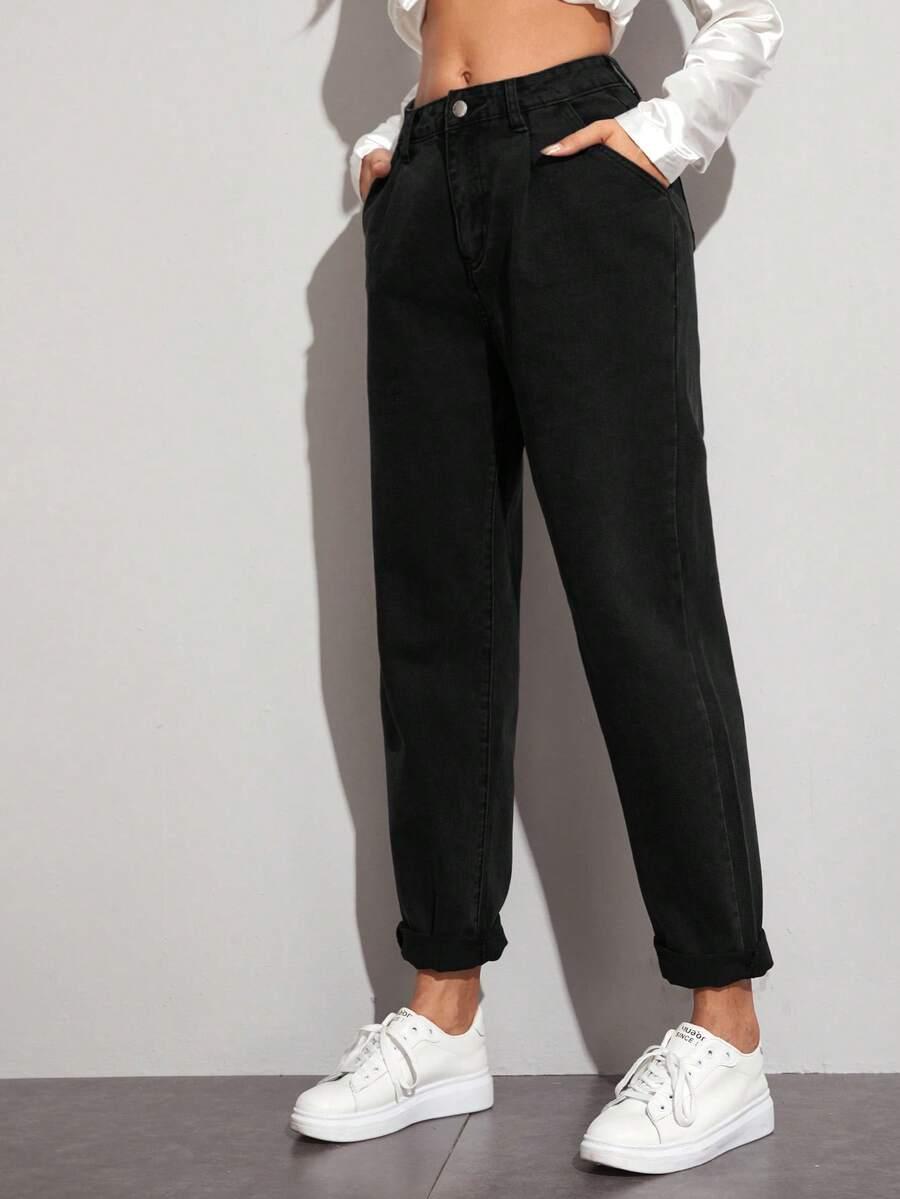 SHEIN CZARNE SPODNIE JEANS S06__L