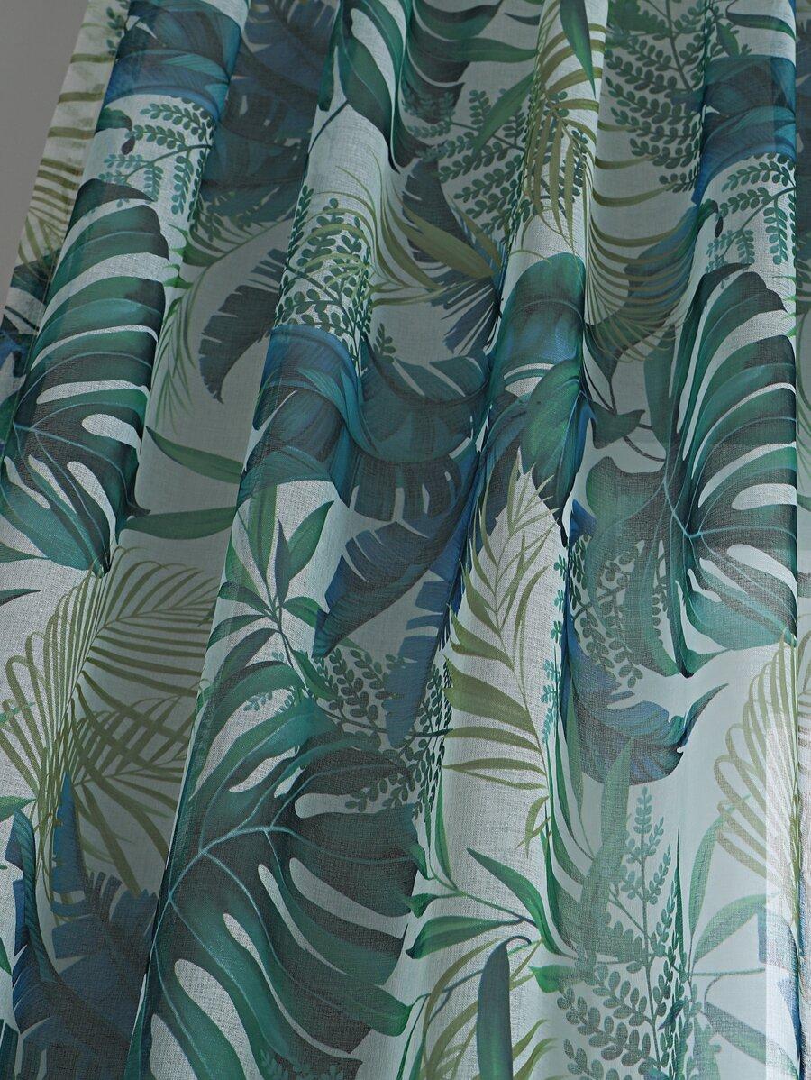 SHEIN ZASŁONA WZÓR LIŚCIE S07__260X140CM