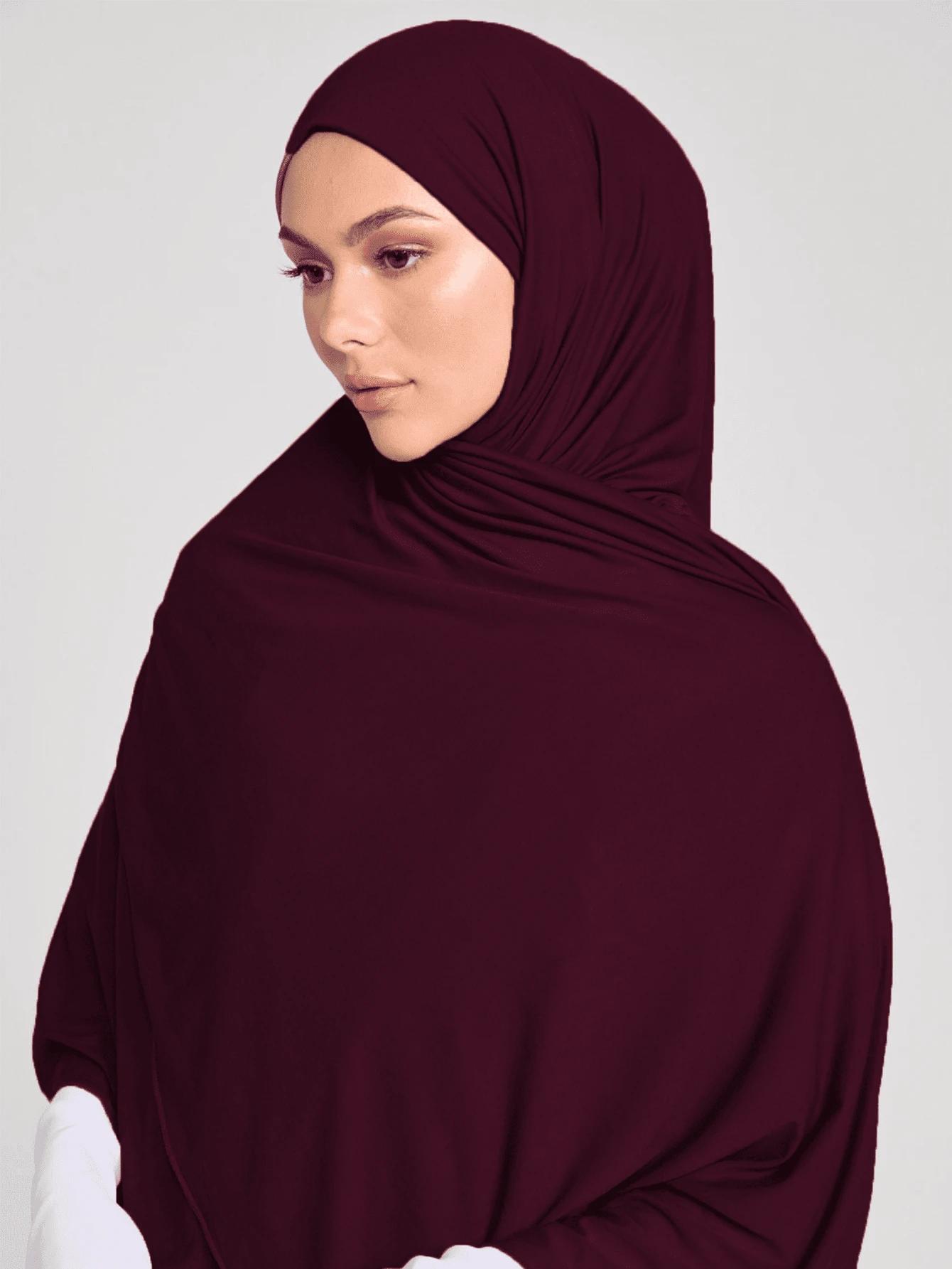 SHEIN BORDOWA CHUSTA HIDŻAB S07__