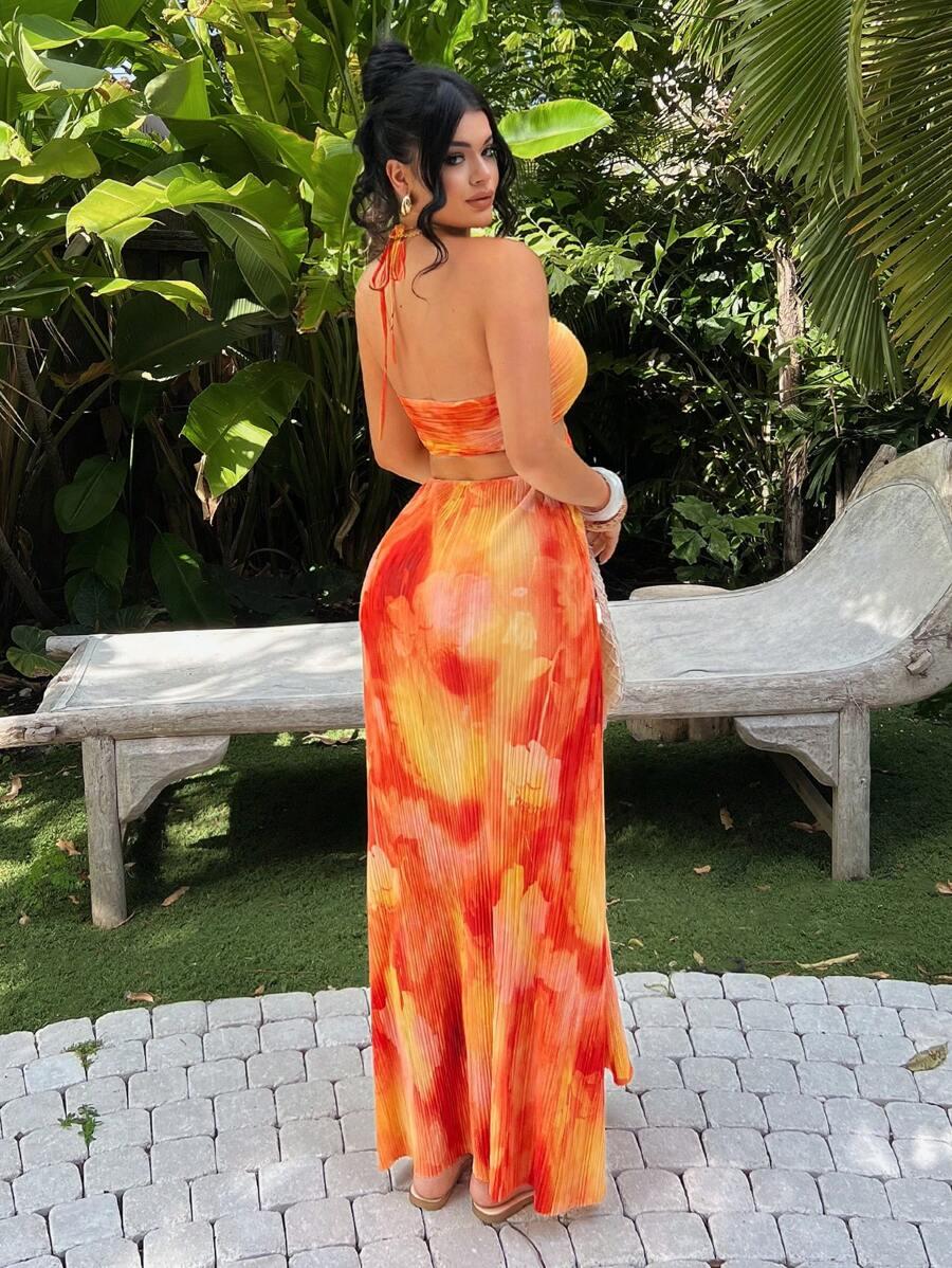 SHEIN MAXI SUKIENKA WIĄZANIE S09__XS
