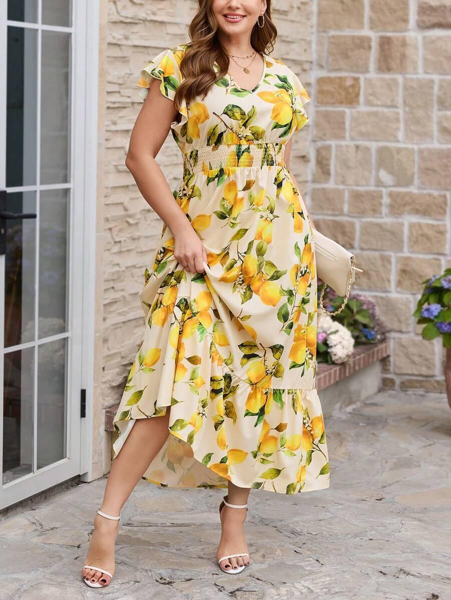 SHEIN SUKIENKA MAXI CYTRYNY S06__48