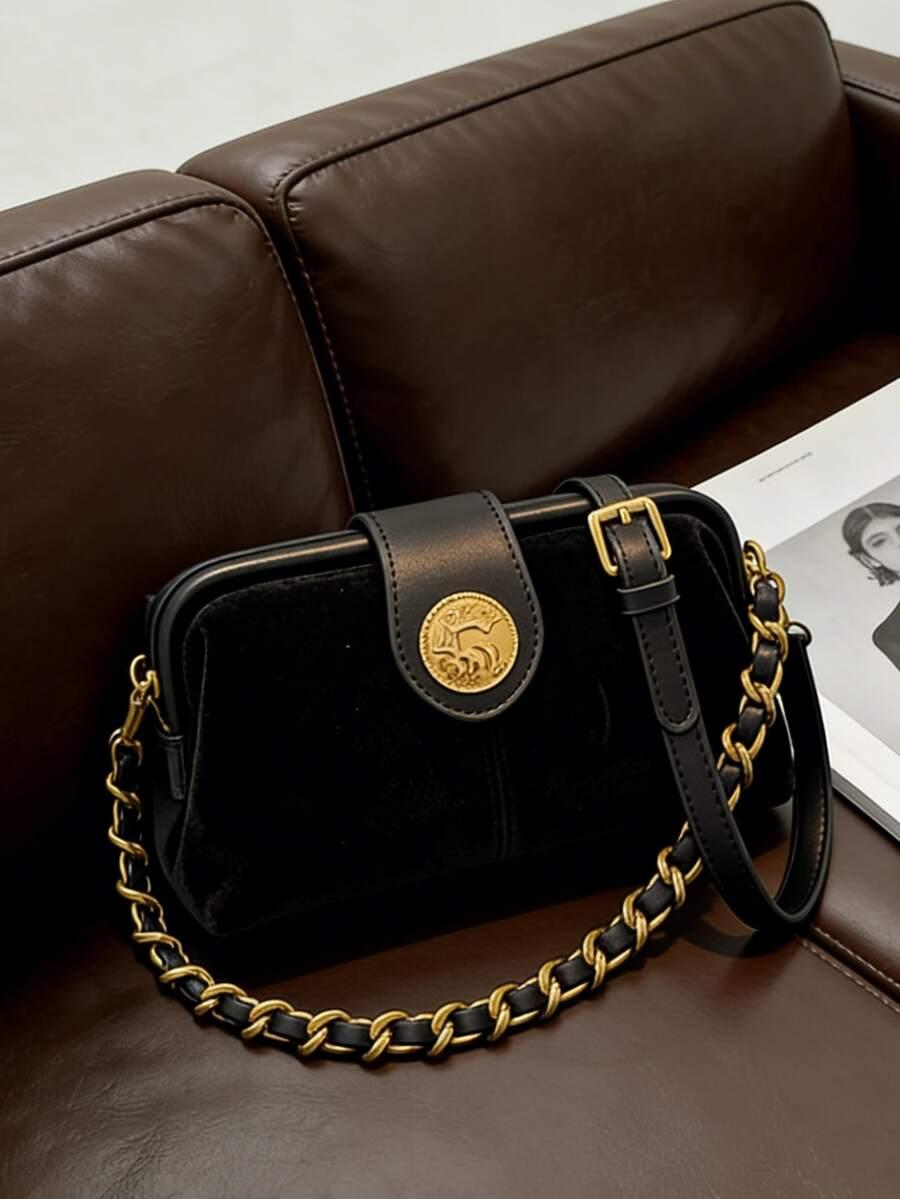 SHEIN CZARNA TOREBKA NA RAMIĘ S07__22X12