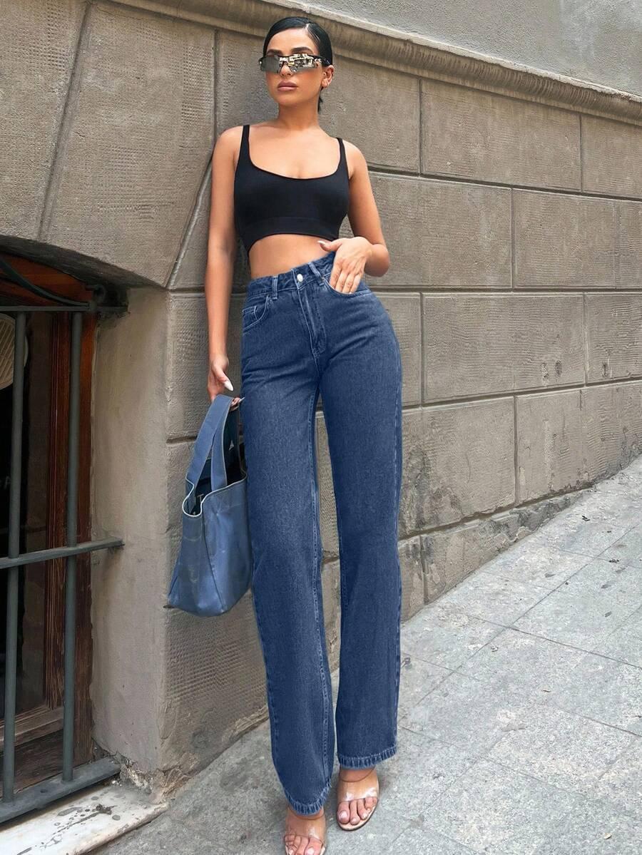 SHEIN NIEBIESKIE SPODNIE JEANS S06__L