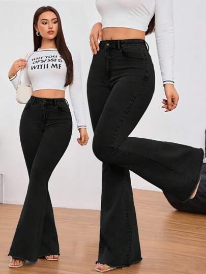 SHEIN CZARNE SPODNIE JEANS S06__L