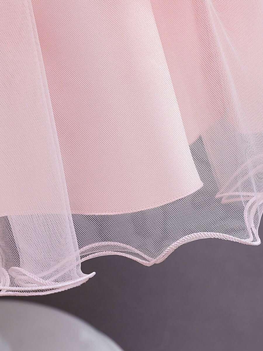 SHEIN RÓŻOWA SUKIENKA TIUL S06__128-134