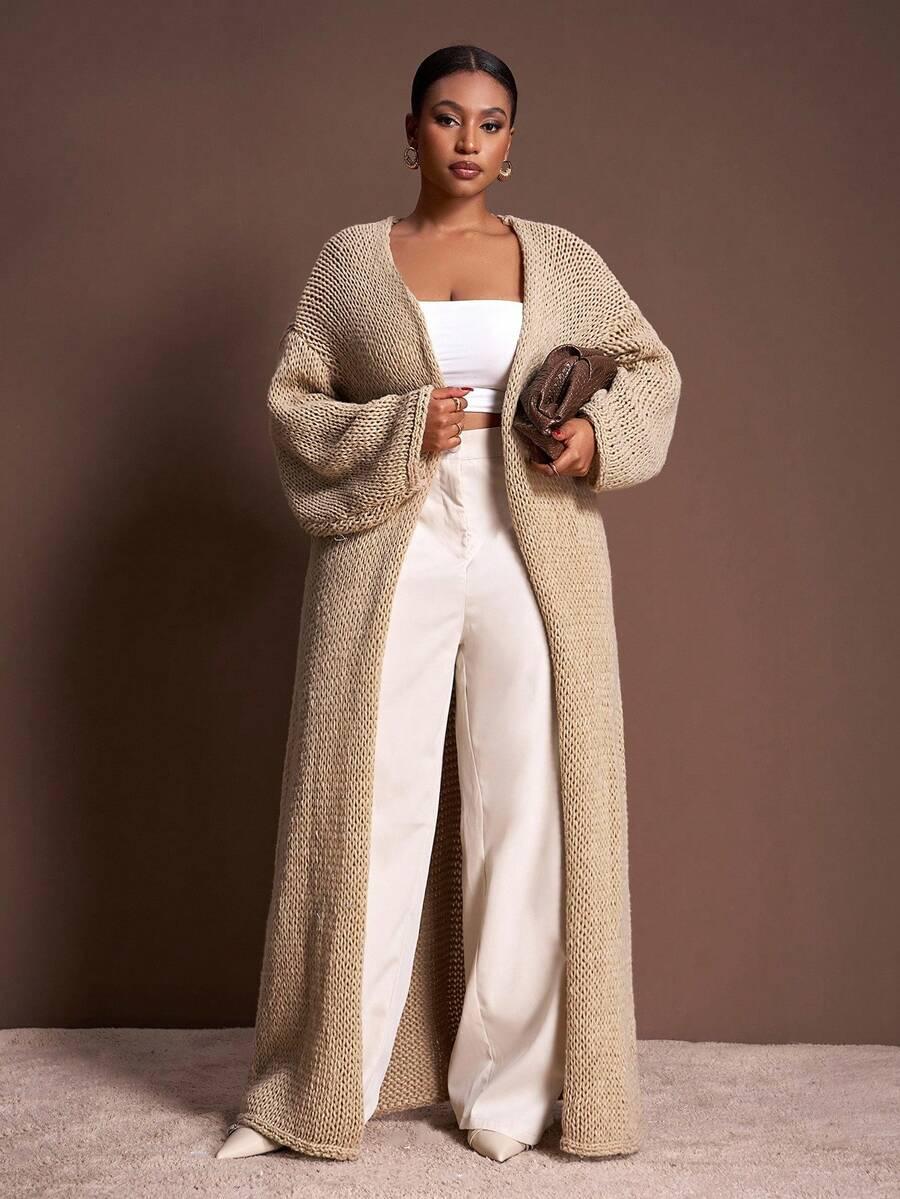 SHEIN BEŻOWY SWETER DO KOSTEK S06__XXL