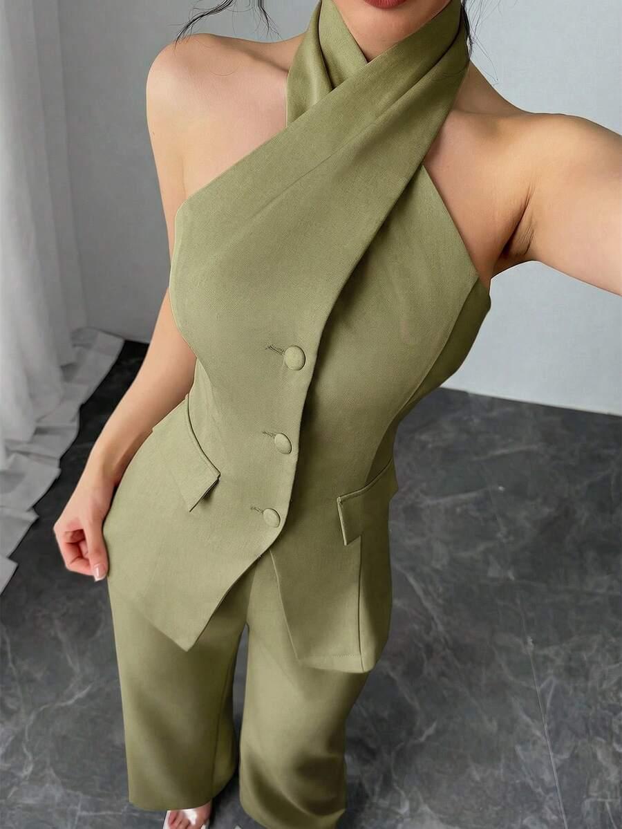 MODELYN ZIELONY KOMPLET TOP SPODNIE S06__XXL