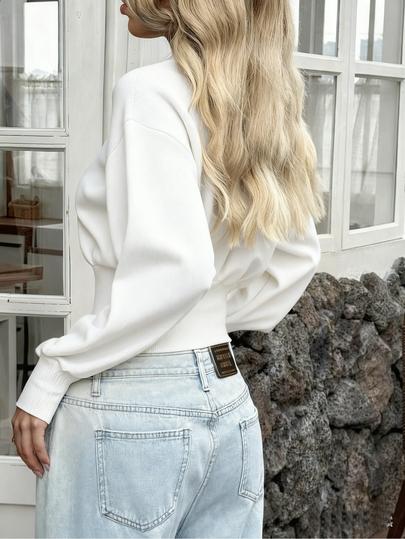SHEIN BIAŁY KARDIGAN GUZIKI S06__M