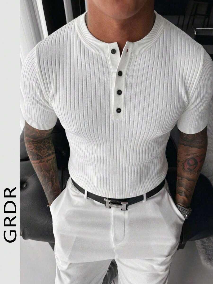 GRDR DZIANINOWY SWETER KRÓTKI RĘKAW S06__XS
