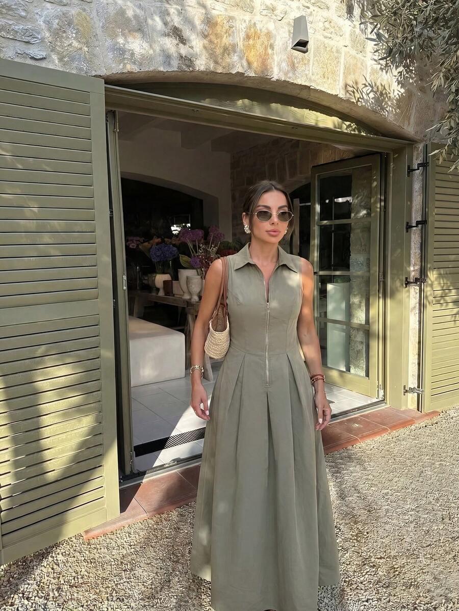 SHEIN ZIELONA MAXI SUKIENKA S06__XS