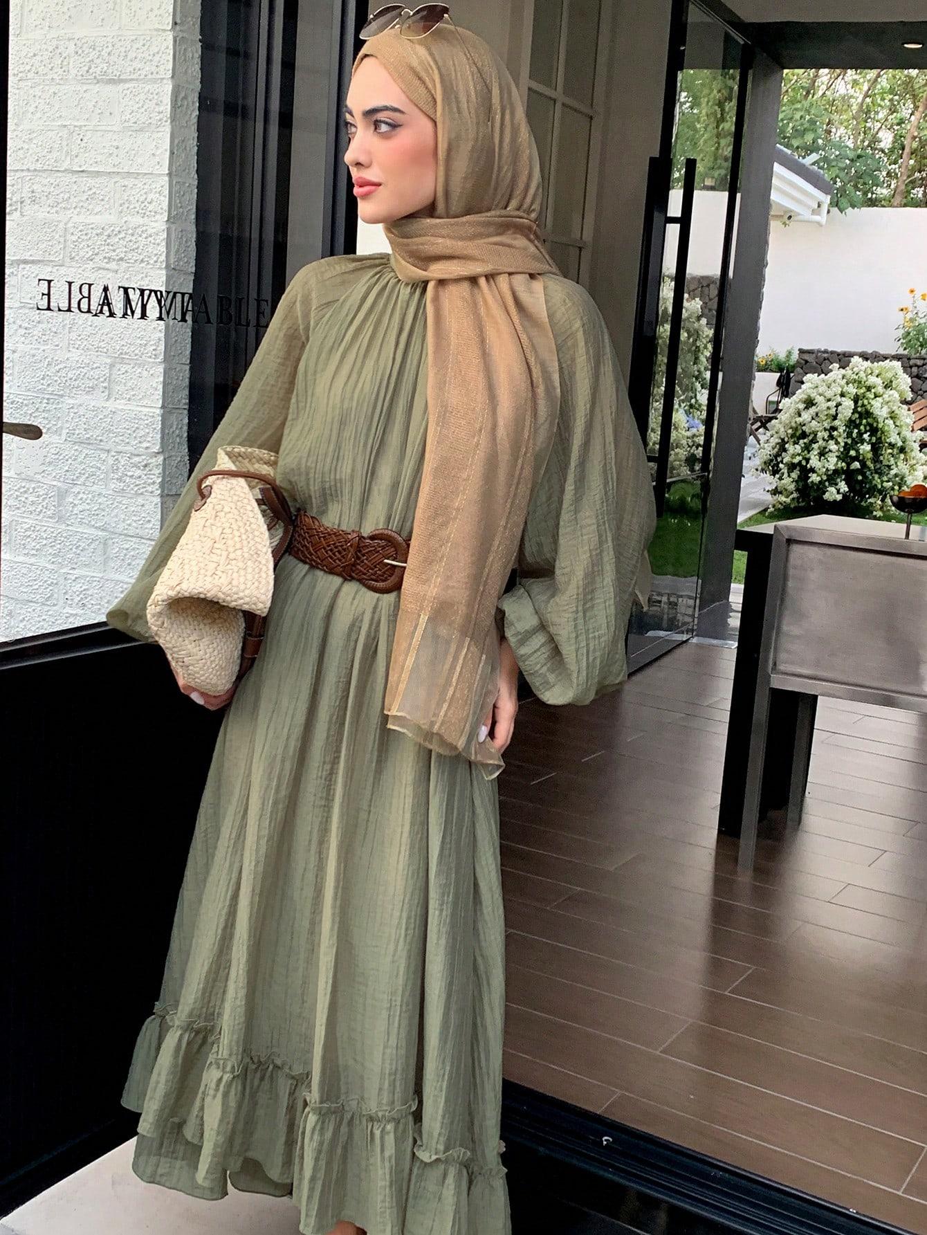 SHEIN ZIELONA MAXI SUKIENKA S06__XS