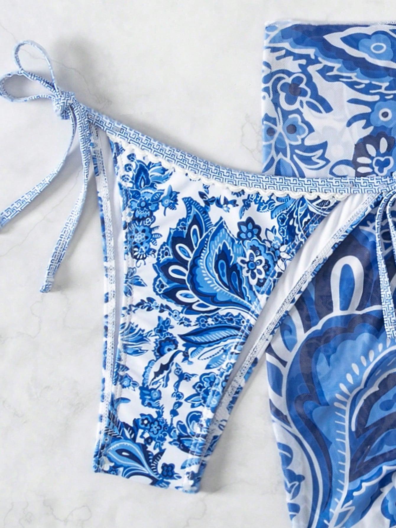 SHEIN STRÓJ KĄPIELOWY SPÓDNICA KOMPLET S09__XXS