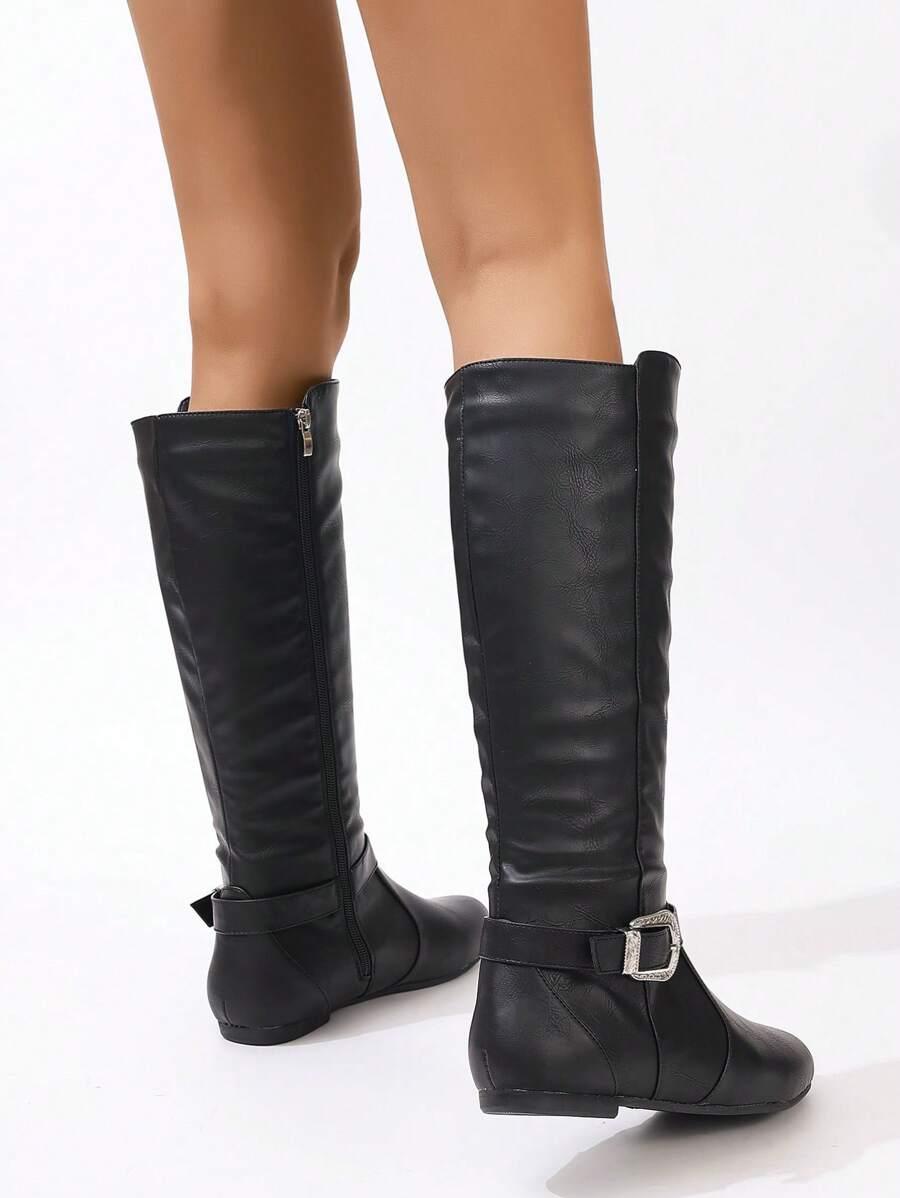 SHEIN CZARNE KOZAKI ZAMEK W01__41