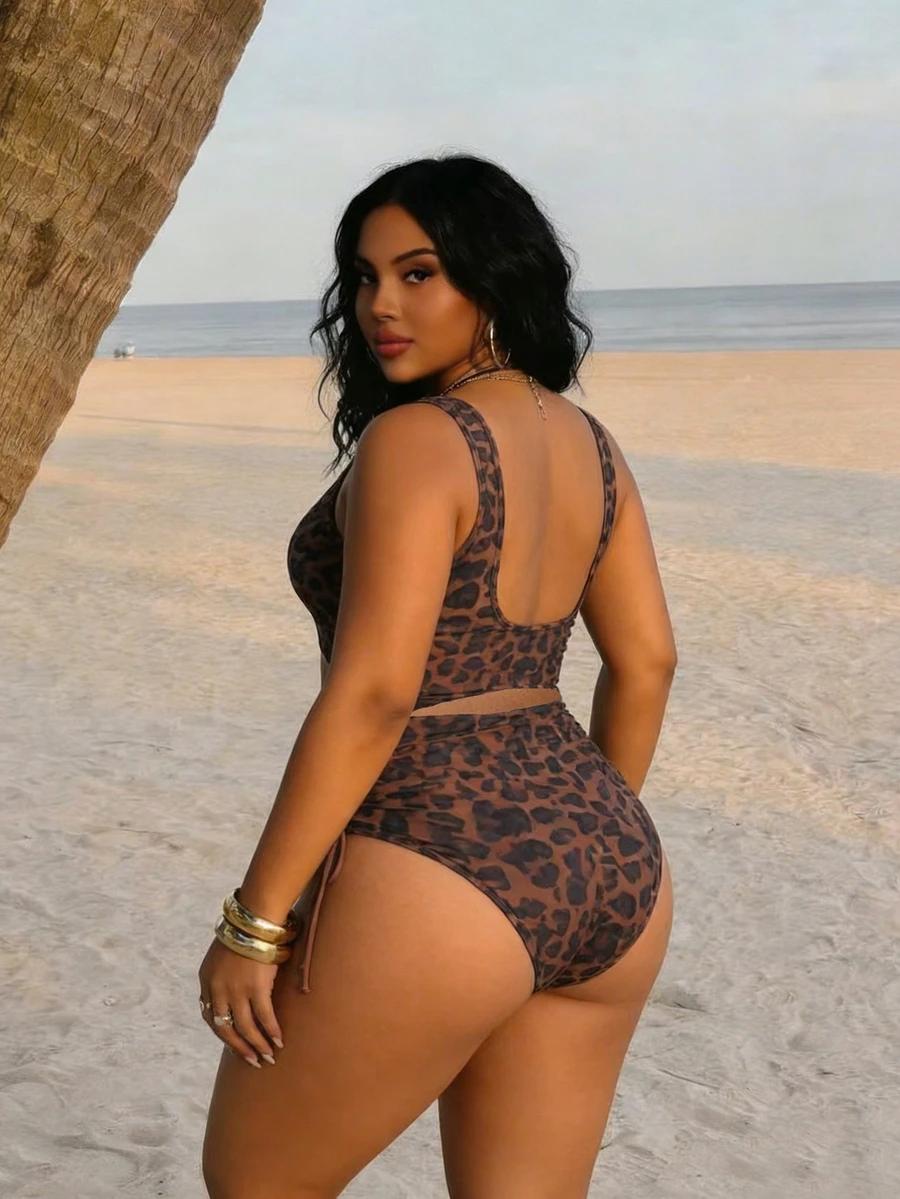 SHEIN JEDNOCZĘŚCIOWY STRÓJ KĄPIELOWY ANIMAL PRINT S09__48
