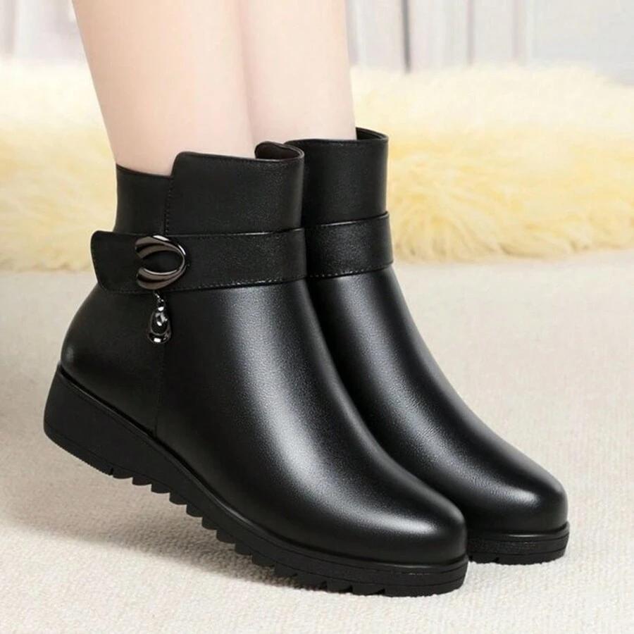 SHEIN CZARNE BOTKI ZAMEK W01__41