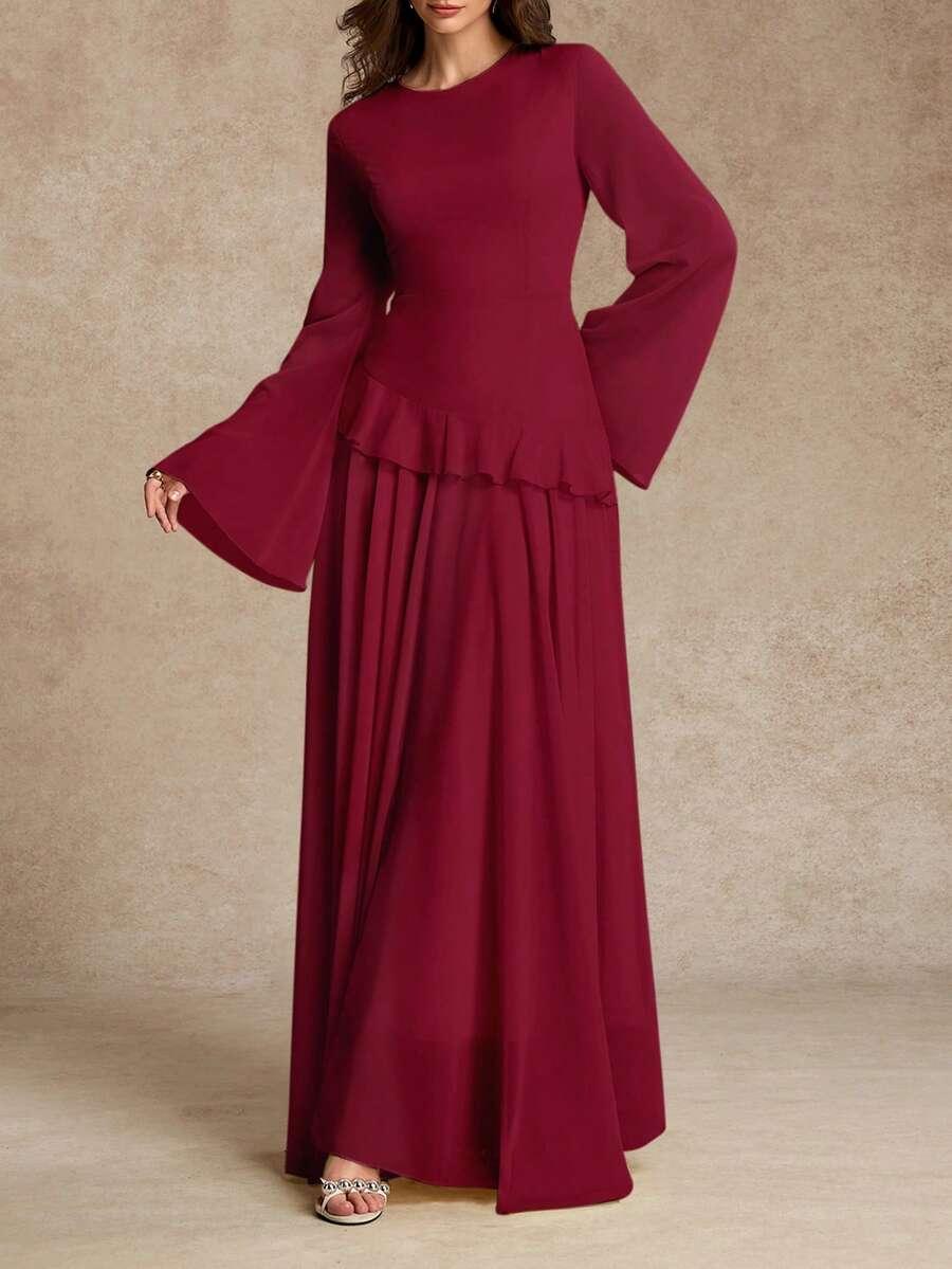 SHEIN CZERWONA MAXI SUKIENKA S06__XS