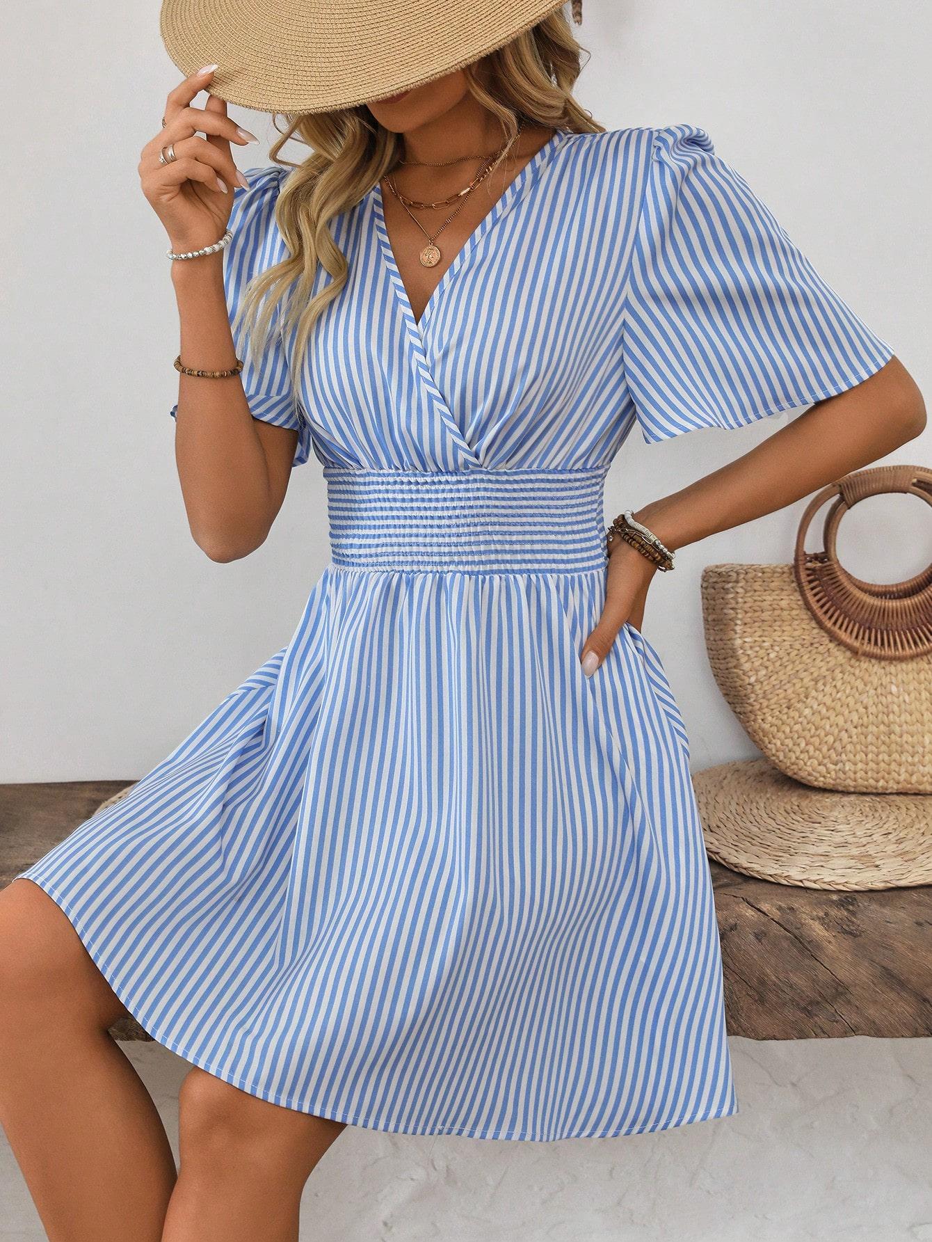 SHEIN MINI SUKIENKA WZÓR PASKI S09__L