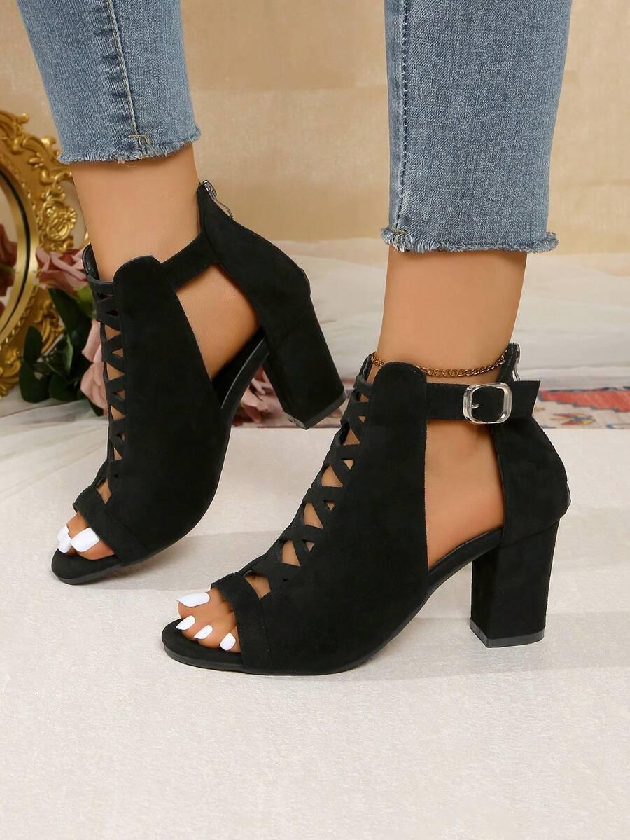 SHEIN CZARNE SANDAŁY OBCAS S06__39,5