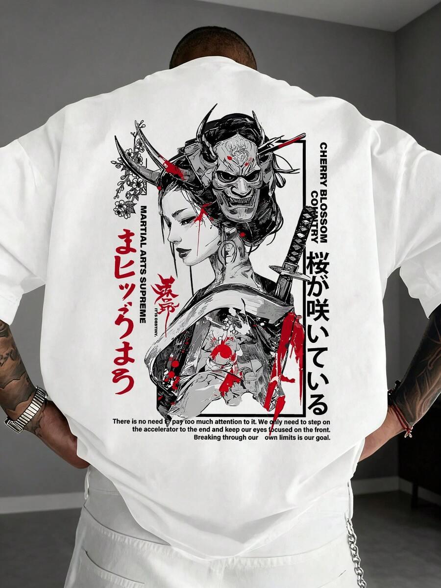 SHEIN BIAŁY T-SHIRT PRINT S06__M