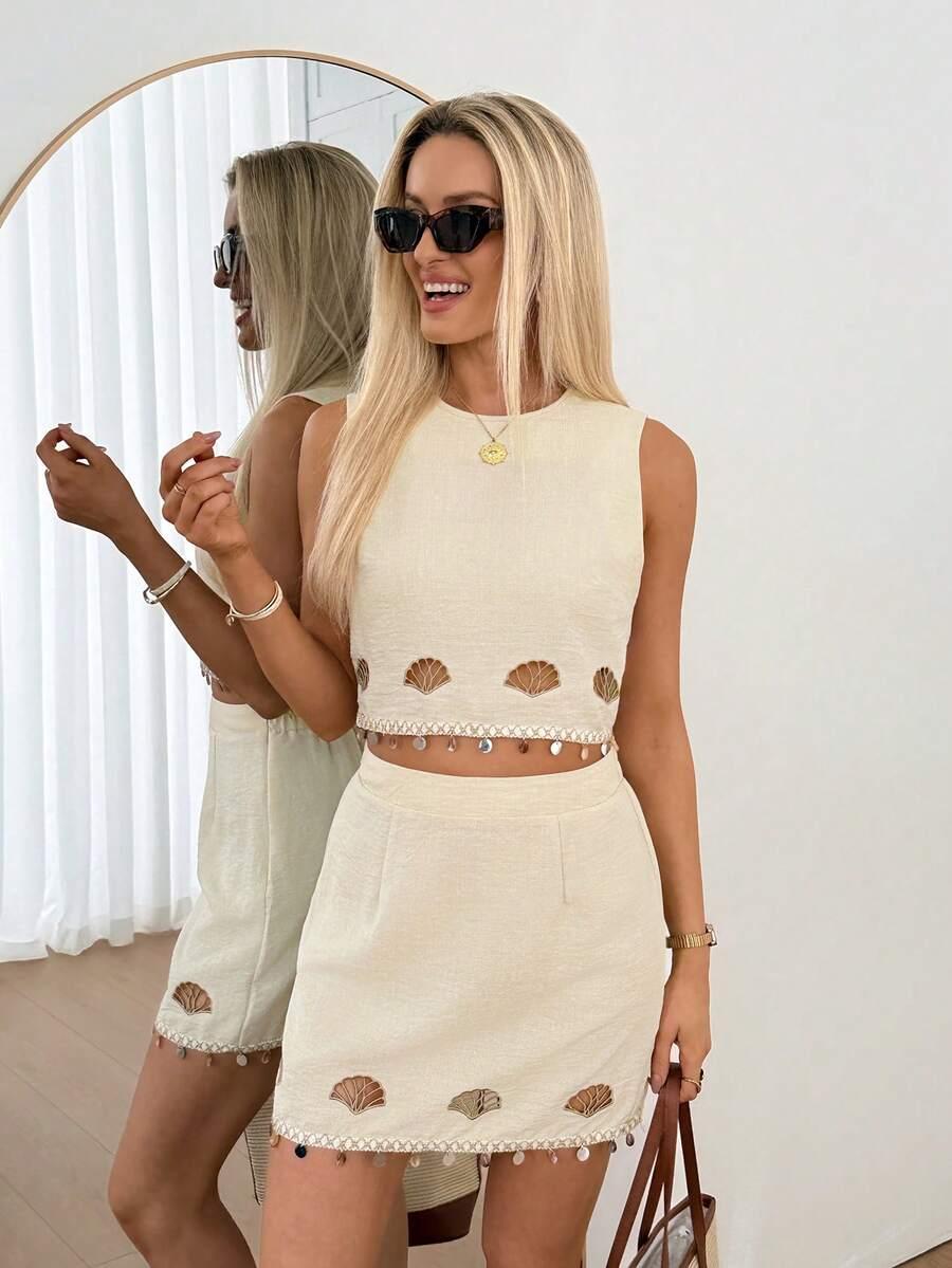 SHEIN BLUZKA SPÓDNICA KOMPLET S06__S