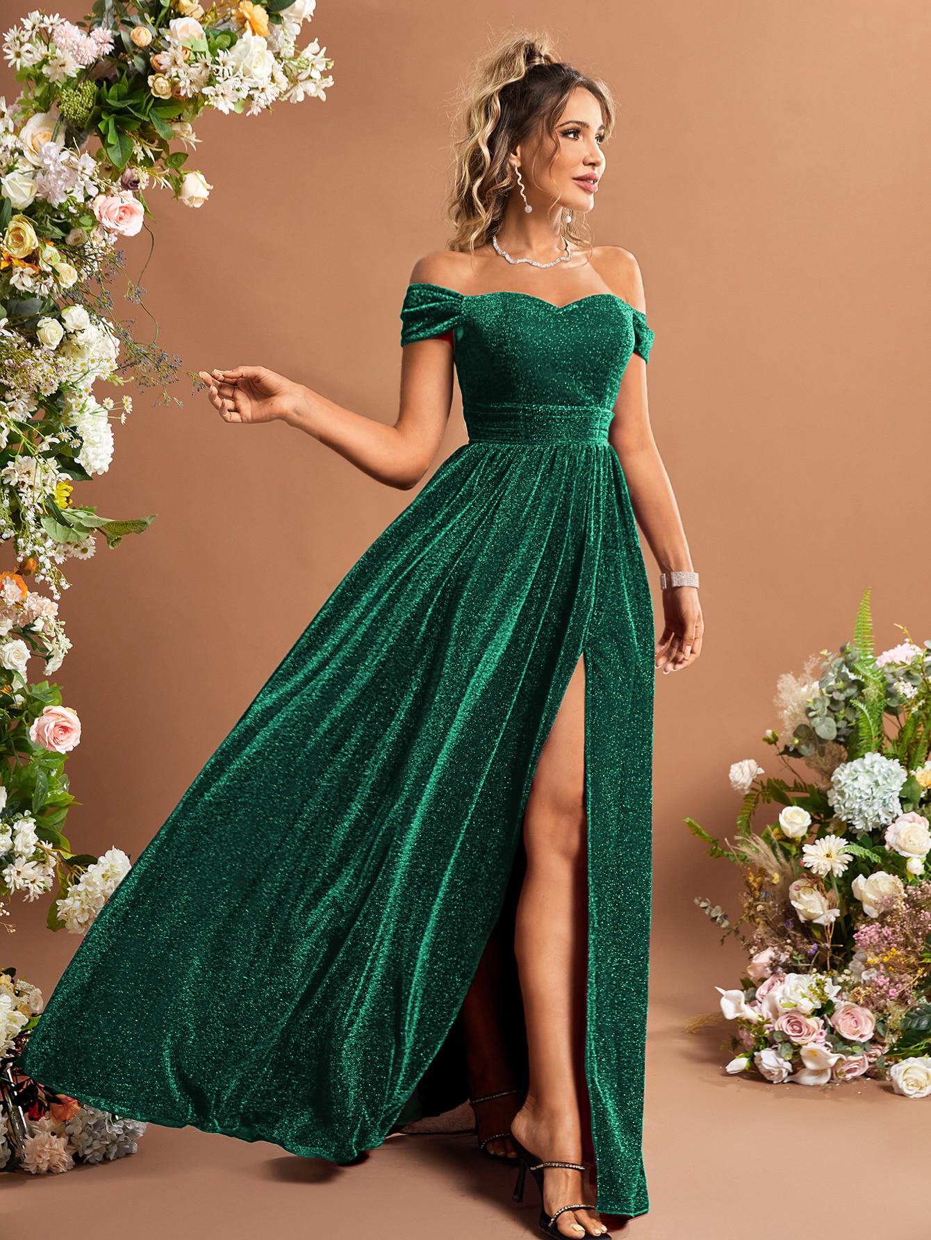 SHEIN ZIELONA MAXI SUKIENKA S09__M