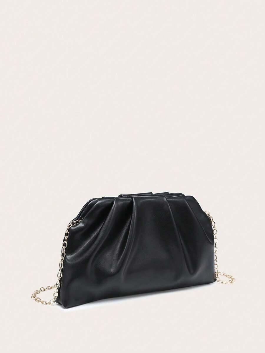 SHEIN CZARNA TOREBKA IMITACJA SKÓRY S07__15X26,5CM