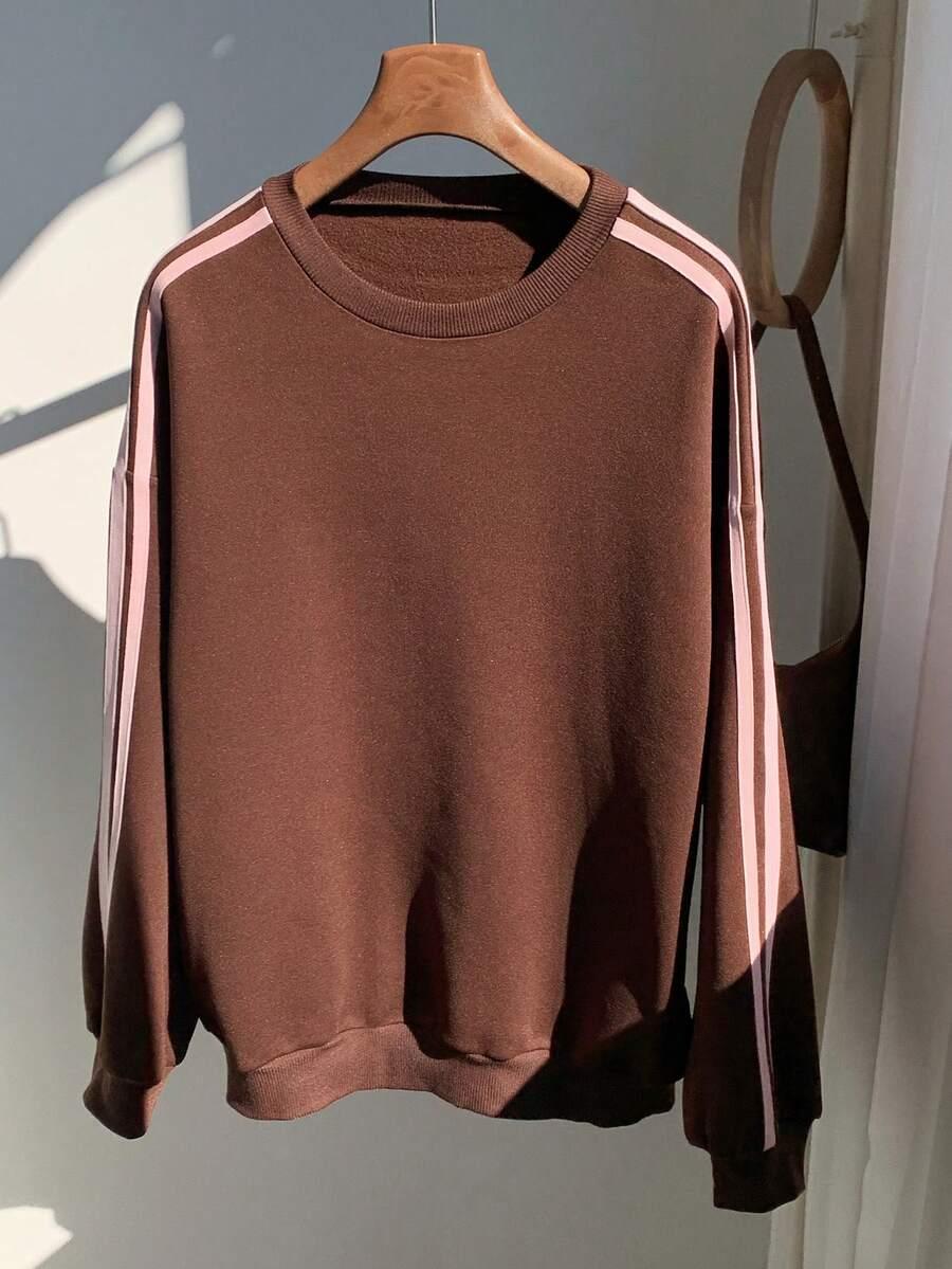 COMFORTCANA BRĄZOWA BLUZA BEZ KAPTURA S06__L