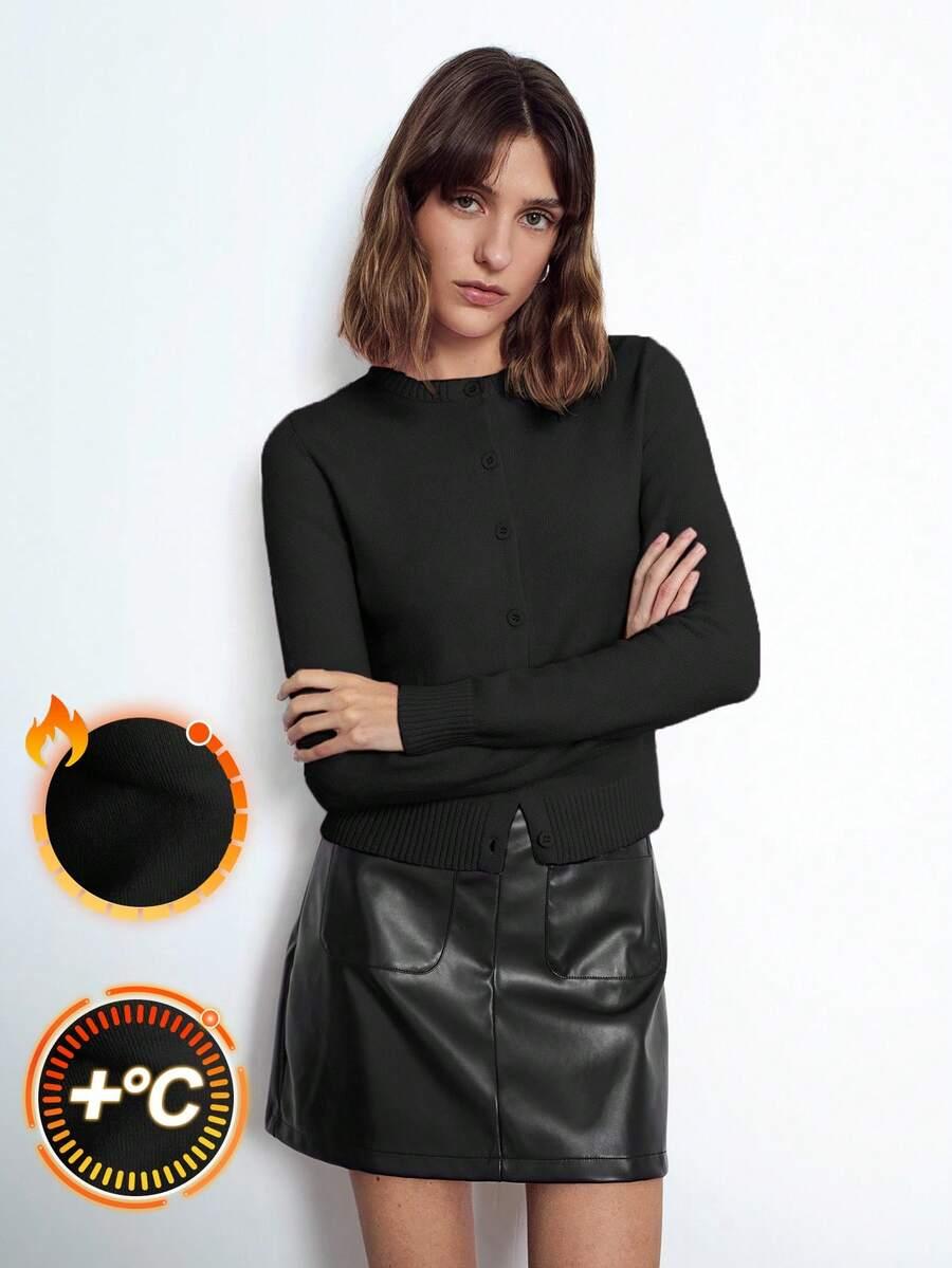 MAIJA CZARNY SWETER GUZIKI S06__S