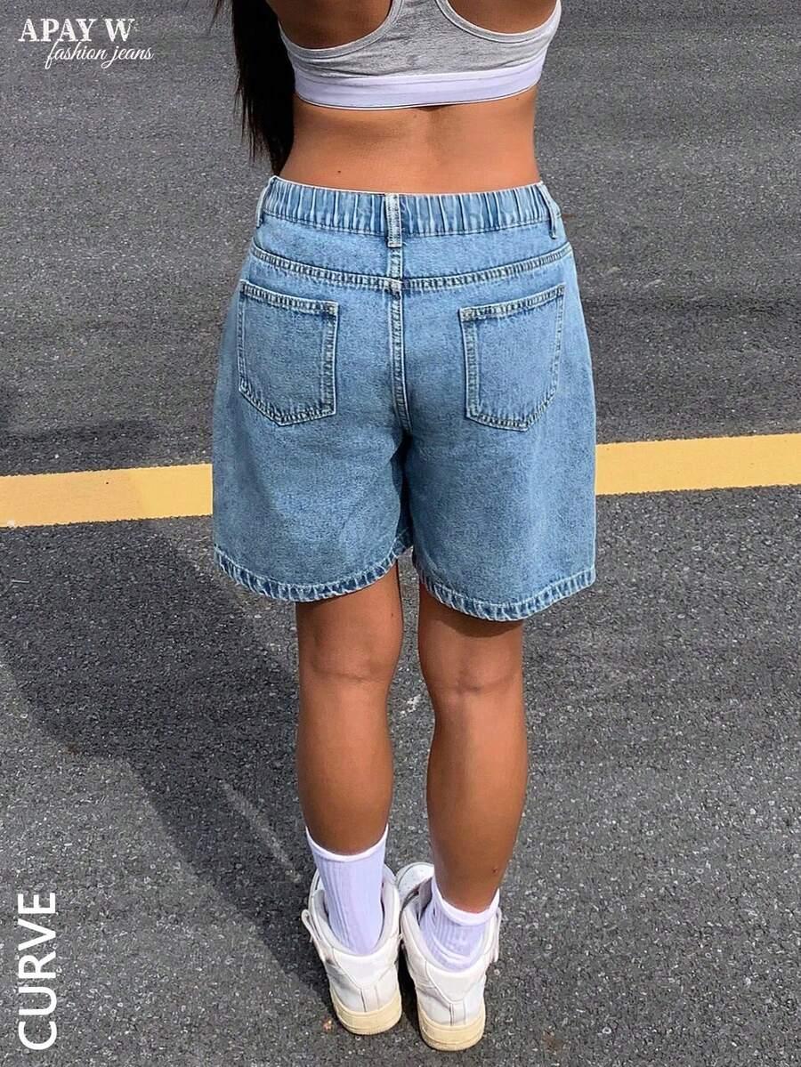 SHEIN NIEBIESKIE SPODENKI JEANS S06__48