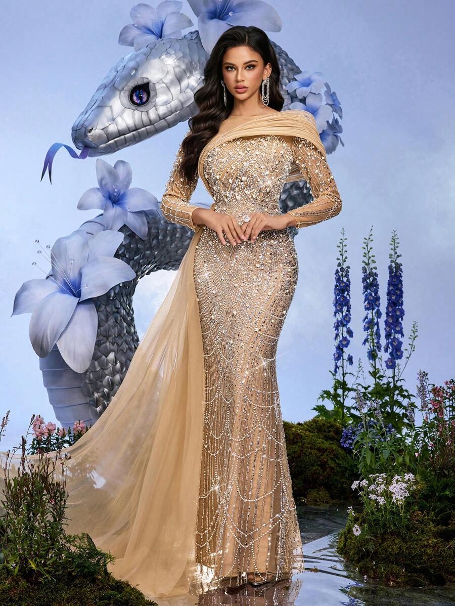 SHEIN MAXI SUKIENKA ZDOBIENIE S06__XXL