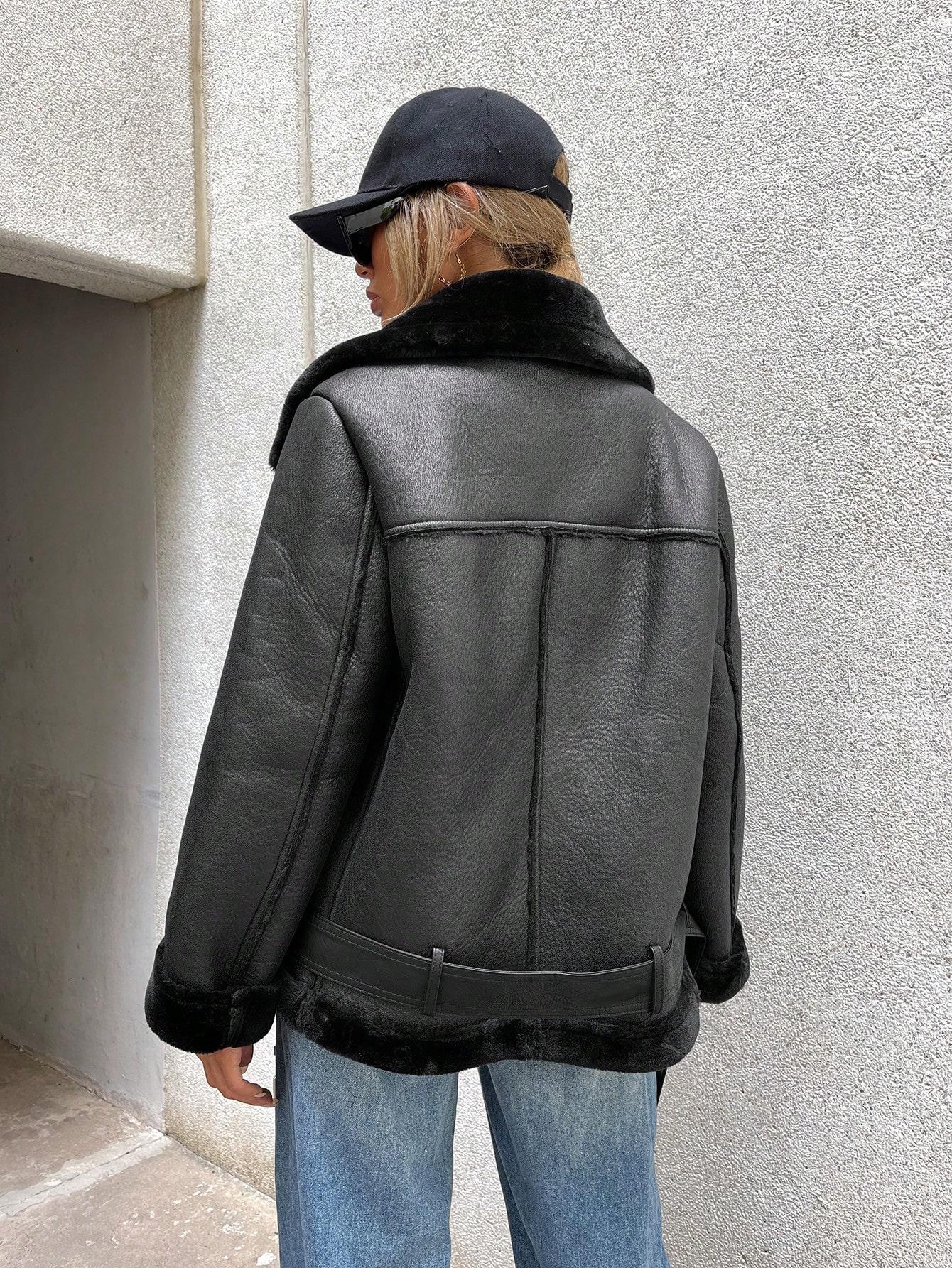 SHEIN CZARNA KURTKA ZAMEK W01__M