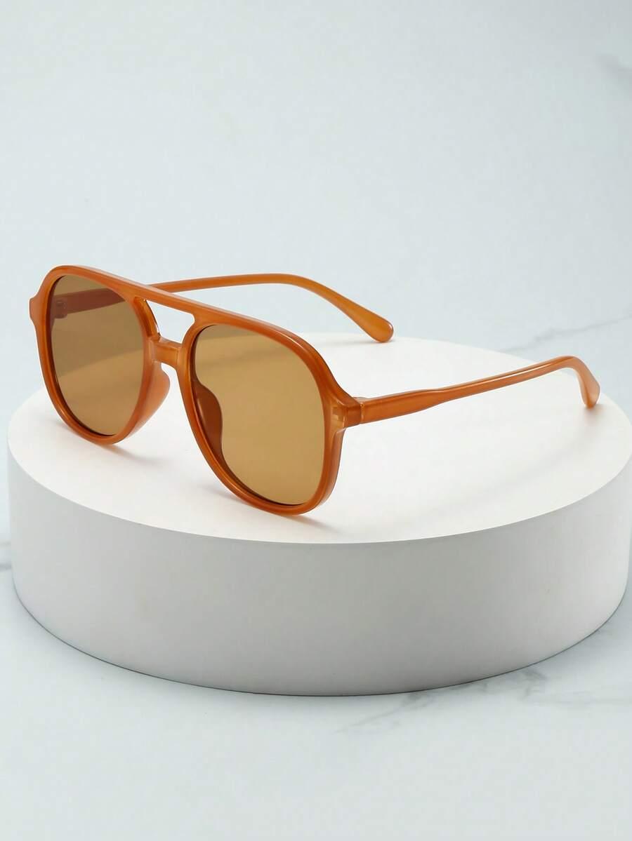 SHEIN BRĄZOWE OKULARY PRZECIWSŁONECZNE S07