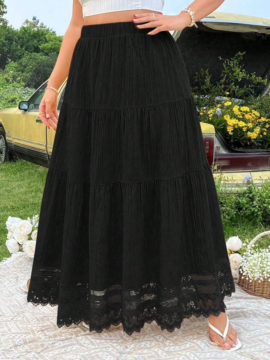 SHEIN CZARNA MAXI SPÓDNICA S06__52