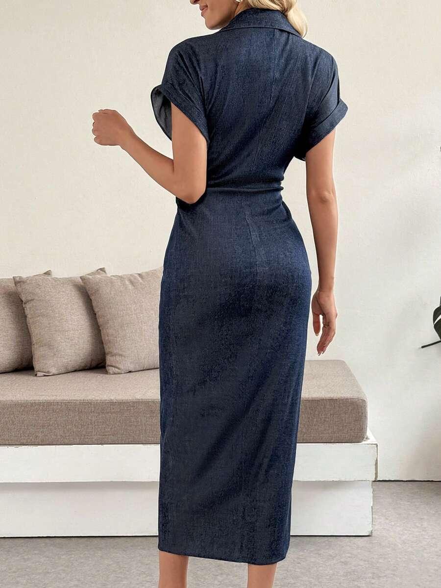 SHEIN JEANSOWA SUKIENKA GUZIKI S06__XL