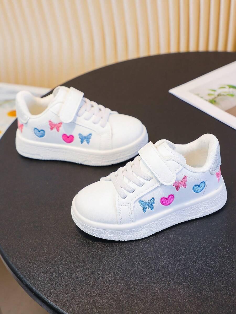 SHEIN BIAŁE BUTY SPORTOWE RZEPY HAFT