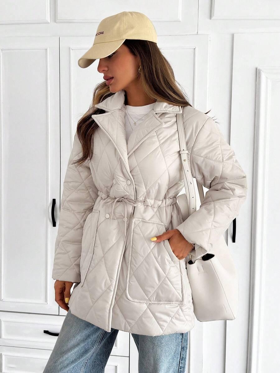 SHEIN BIAŁA PIKOWANA KURTKA W01__XL