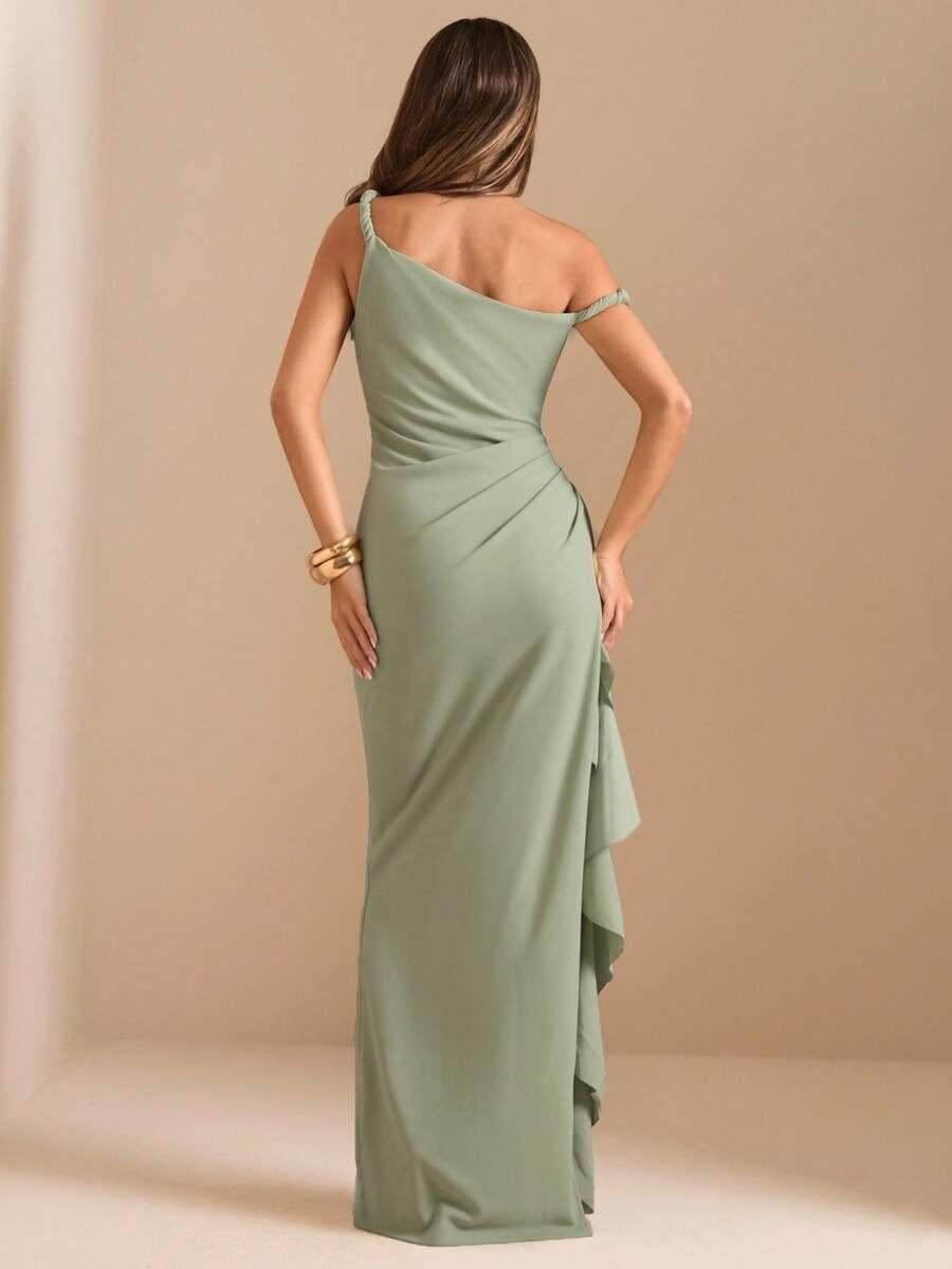 SHEIN ZIELONA MAXI SUKIENKA S06__S