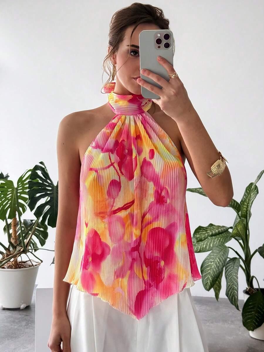 SHEIN TOP WIĄZANIE WZÓR S06__M