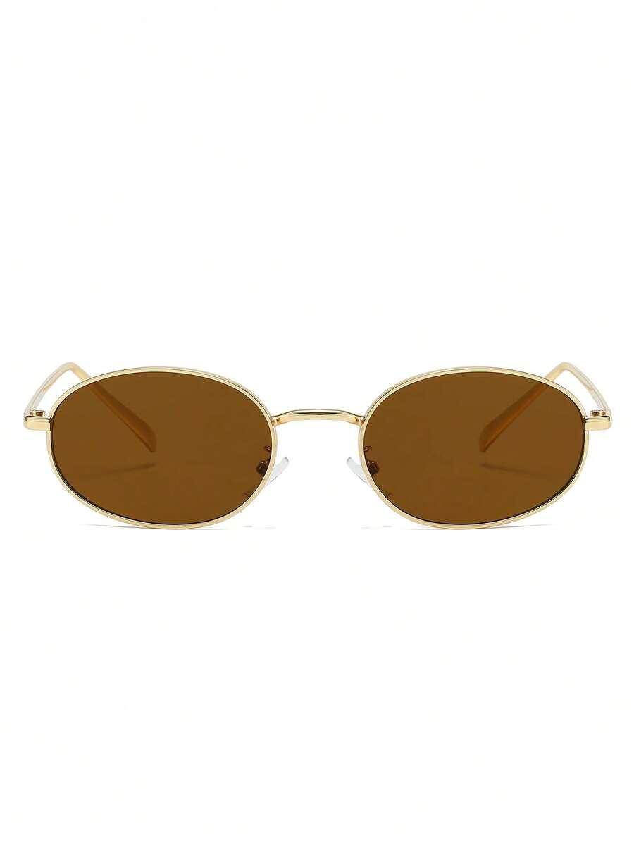 SHEIN OKULARY PRZECIWSŁONECZNE ZŁOTE OPRAWKI S07