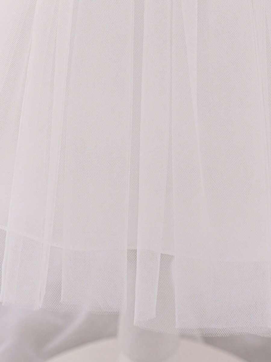 SHEIN BIAŁA SUKIENKA ZDOBIENIE S06__80/86