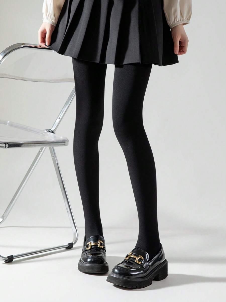 SHEIN CZARNE OCIEPLANE RAJSTOPY W01__XS-M