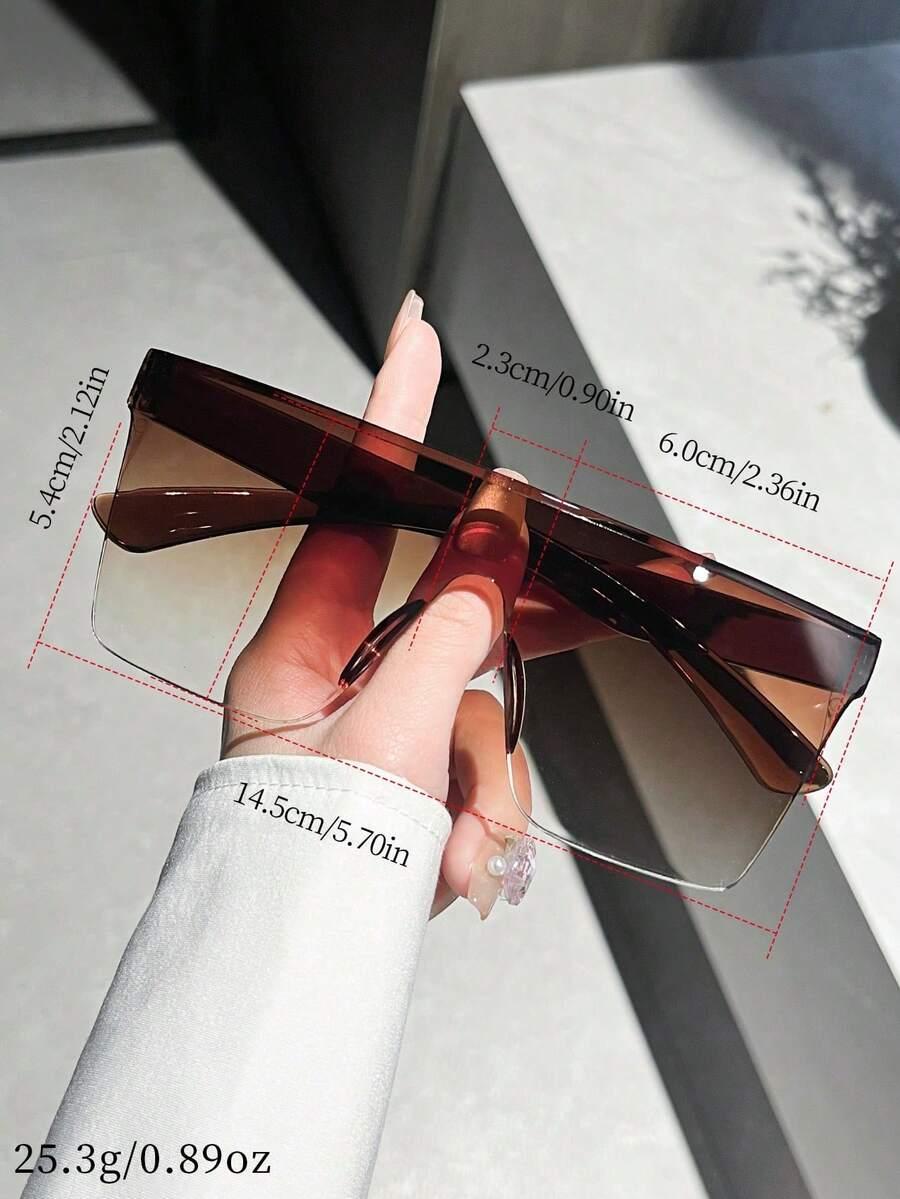 SHEIN BRĄZOWE OKULARY PRZECIWSŁONECZNE S07__