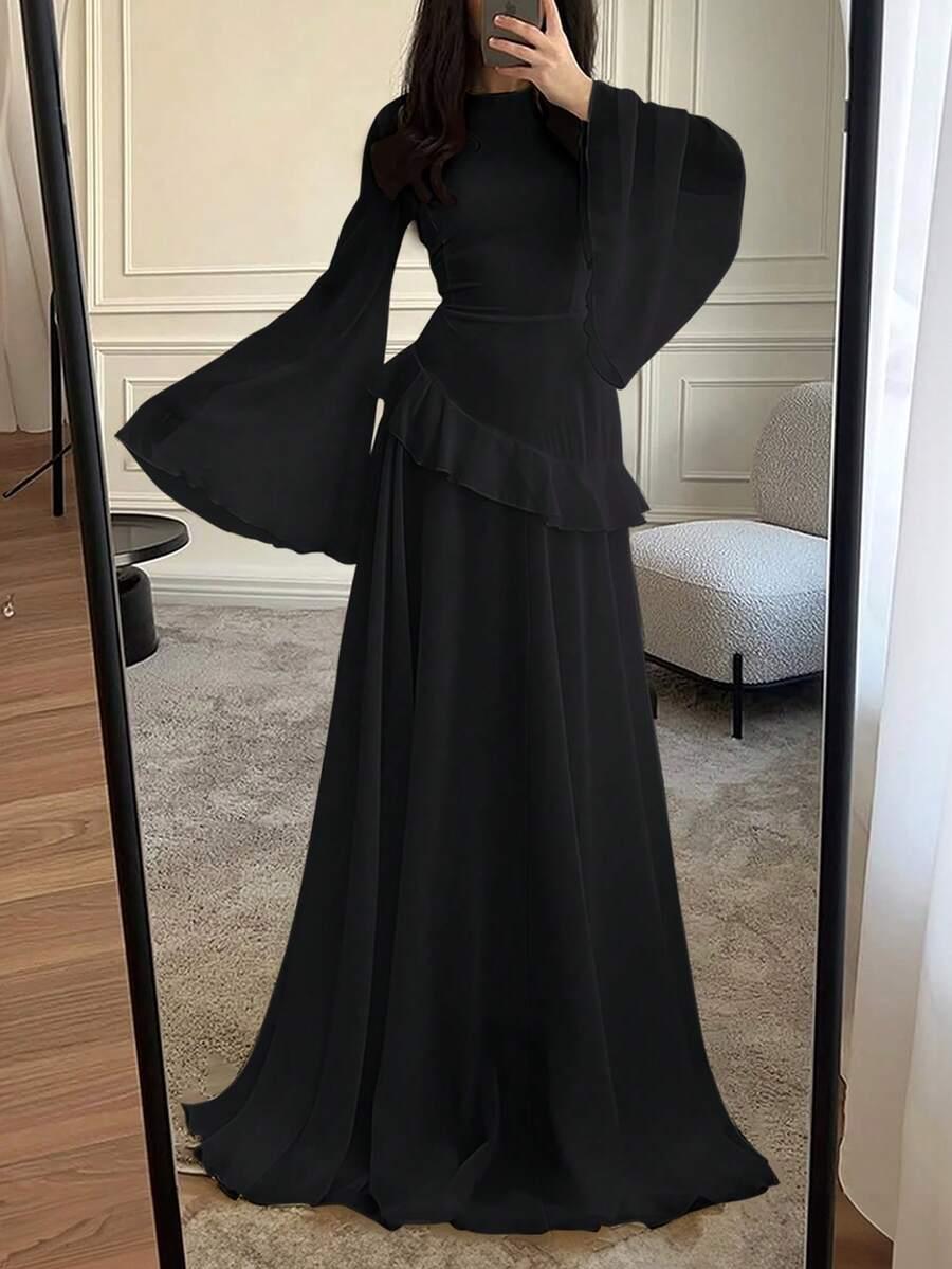 SHEIN CZARNA MAXI SUKIENKA S06__M