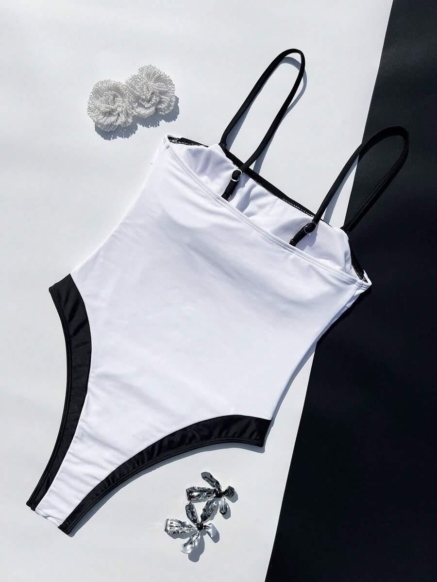 SHEIN JEDNOCZĘŚCIOWY STRÓJ KĄPIELOWY S09__S