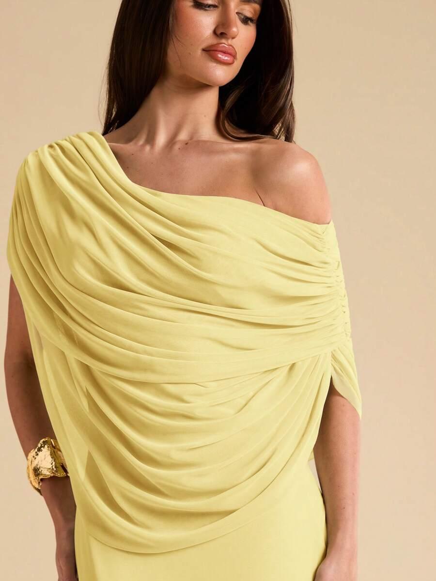 SHEIN ŻÓŁTA MAXI SUKIENKA S06__L