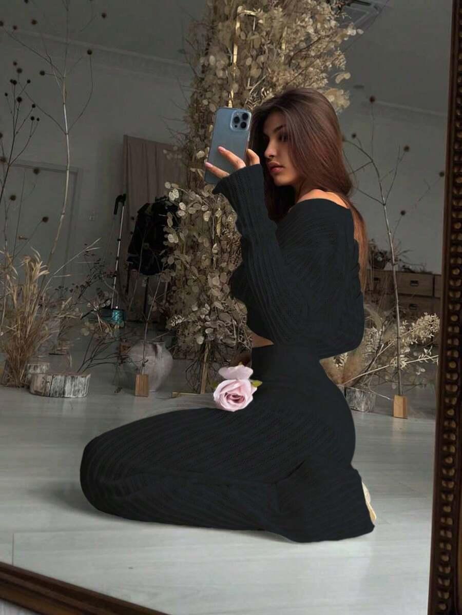 SHEIN SPODNIE SWETER KOMPLET S06__M