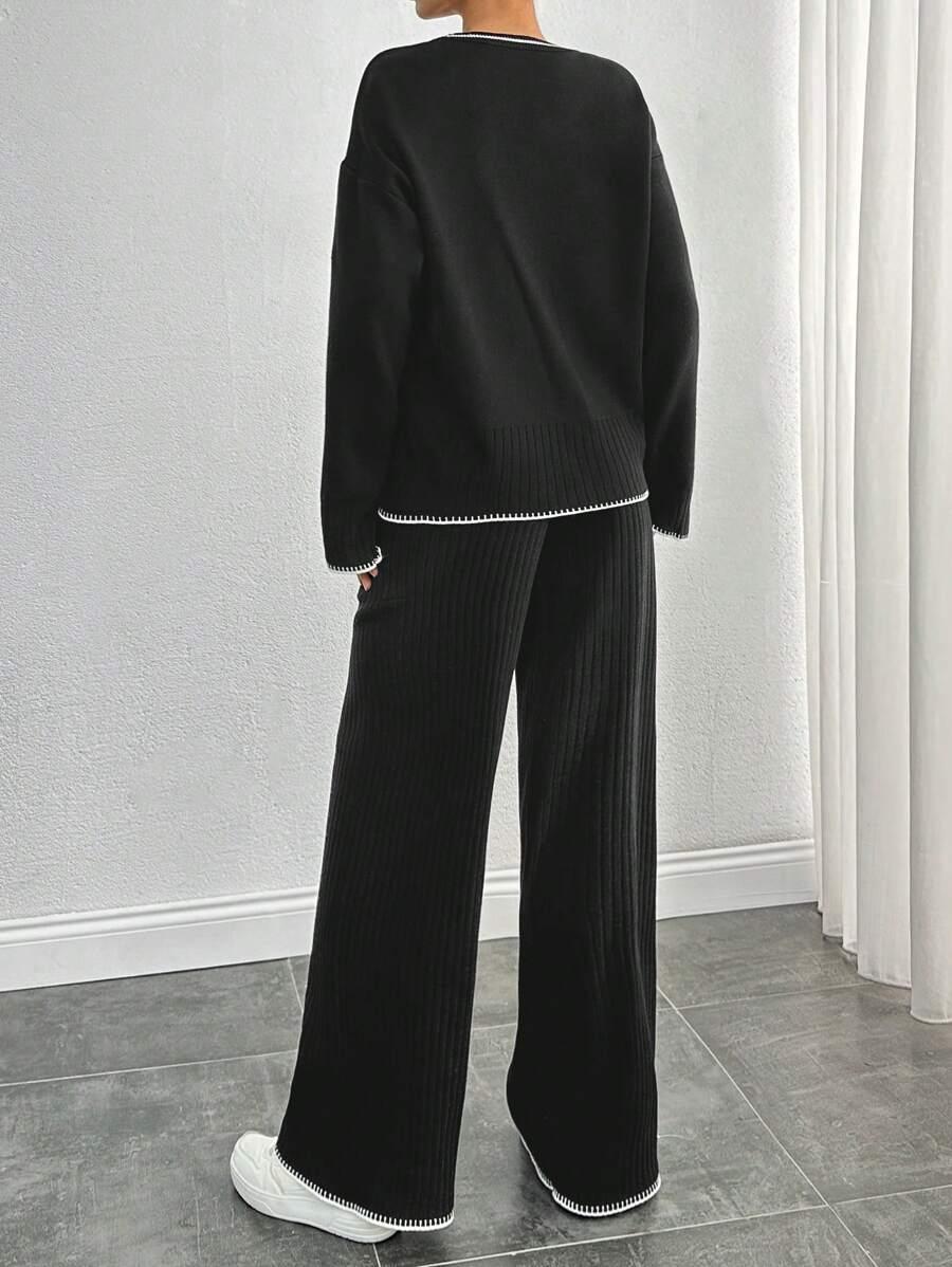 SHEIN SPODNIE SWETER KOMPLET S06__S