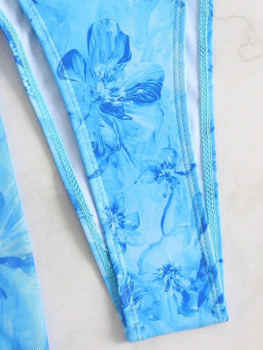 SHEIN DWUCZĘŚCIOWY STRÓJ KĄPIELOWY SPÓDNICA KOMPLET S09__M