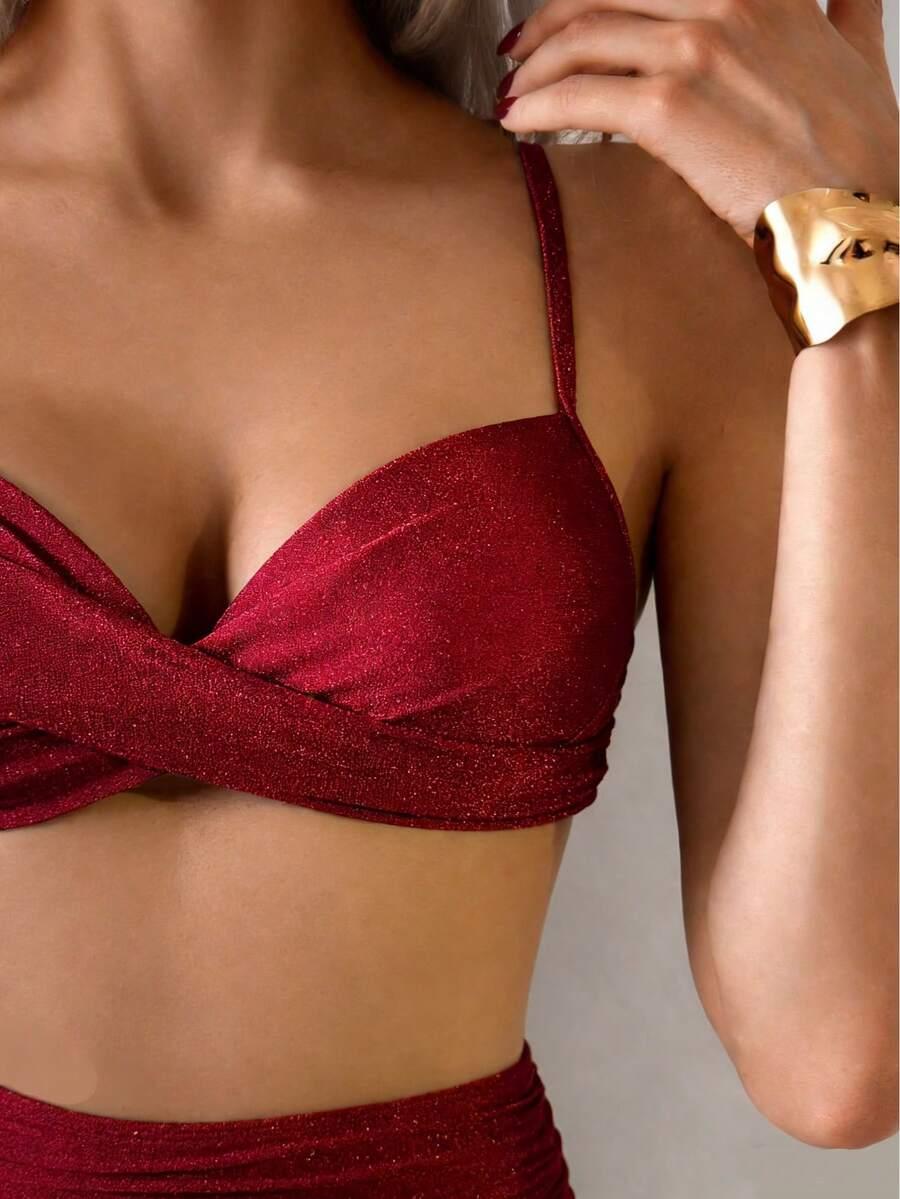 SHEIN DWUCZĘŚCIOWY STRÓJ KĄPIELOWY S09__L
